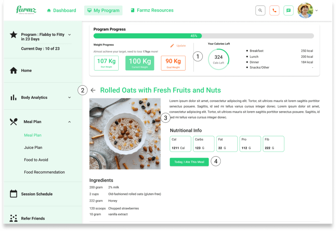 menu page