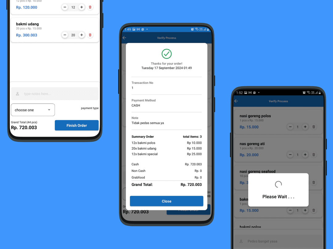 mobile mockup checkout