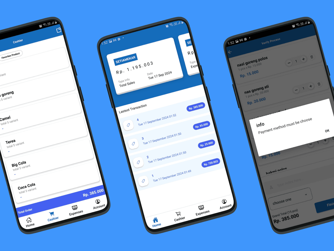 mobile mockup checkout